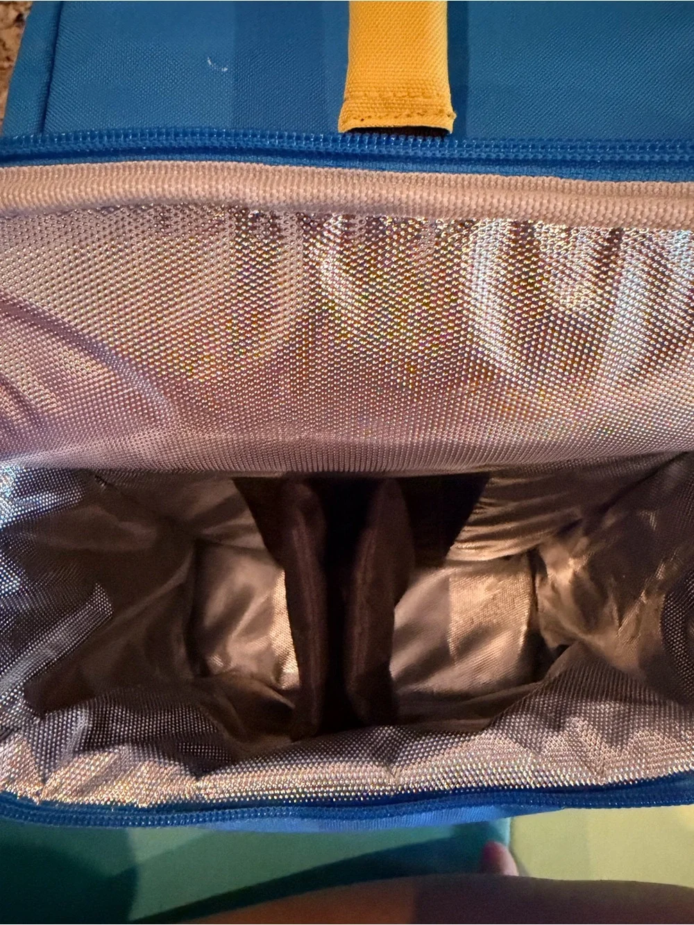 Blue and Yellow Insulated Lunch Cooler Bag